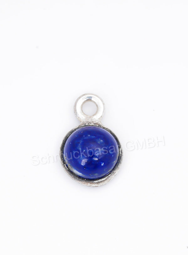 6 MM LAPIS LAZULI BEZEL CONNECTOR