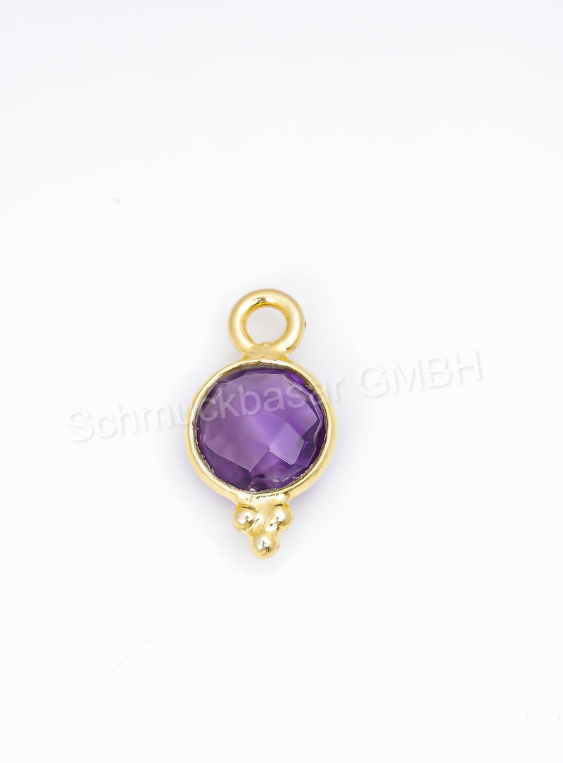 6 MM AMETHYST BEZEL CONNECTOR