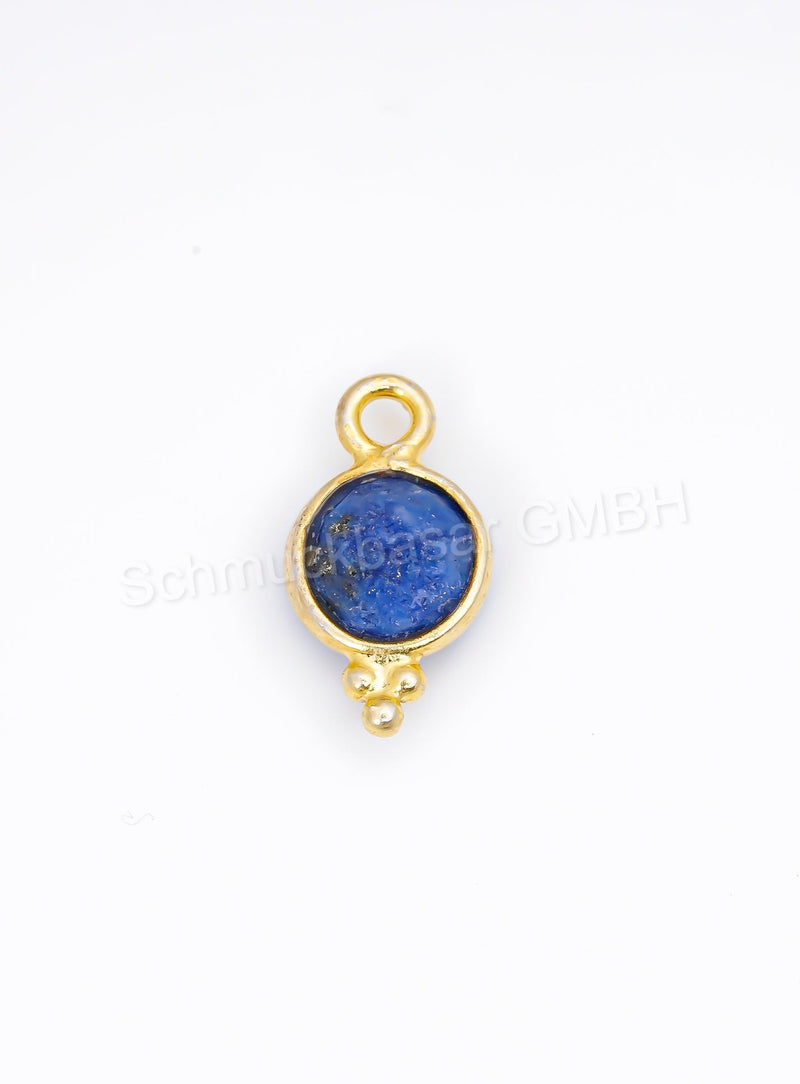 6 MM LAPIS LAZULI BEZEL CONNECTOR