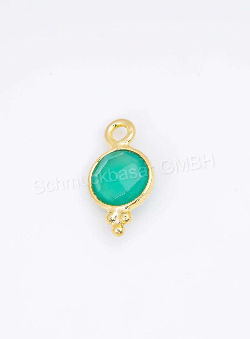 6 MM GREEN ONYX BEZEL CONNECTOR