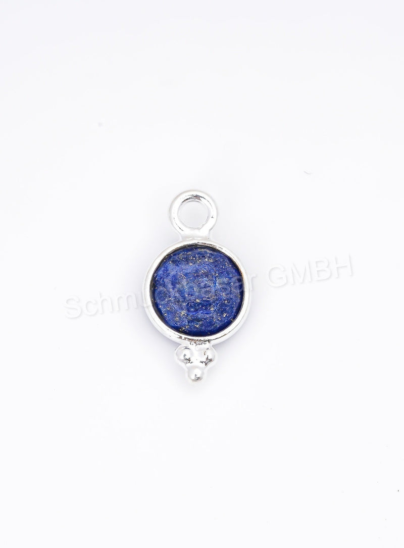 6 MM LAPIS LAZULI BEZEL CONNECTOR