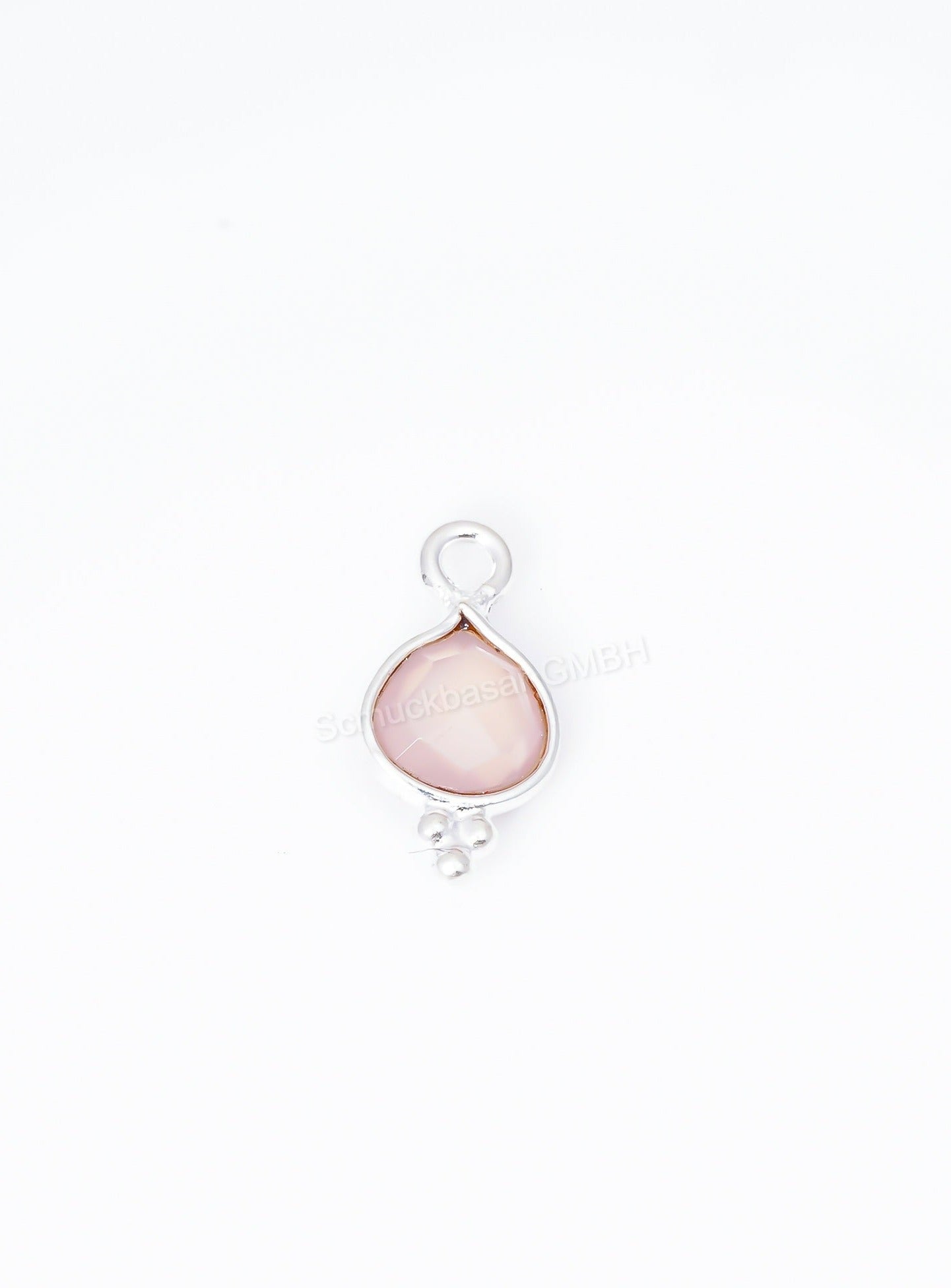 6 MM ROSE QUARTZ BEZEL CONNECTOR