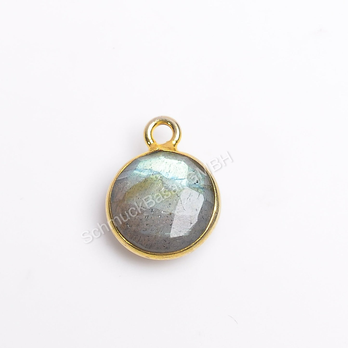 8 MM LABRADORITE BEZEL CONNECTOR