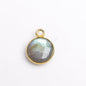 8 MM LABRADORITE BEZEL CONNECTOR