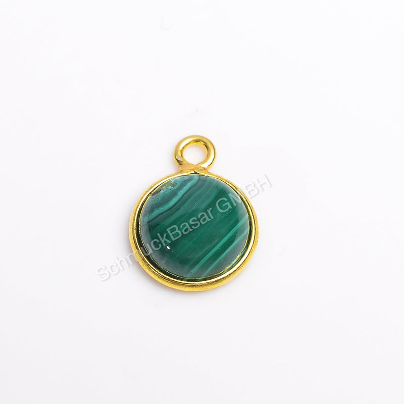 8 MM MALACHITE BEZEL CONNECTOR