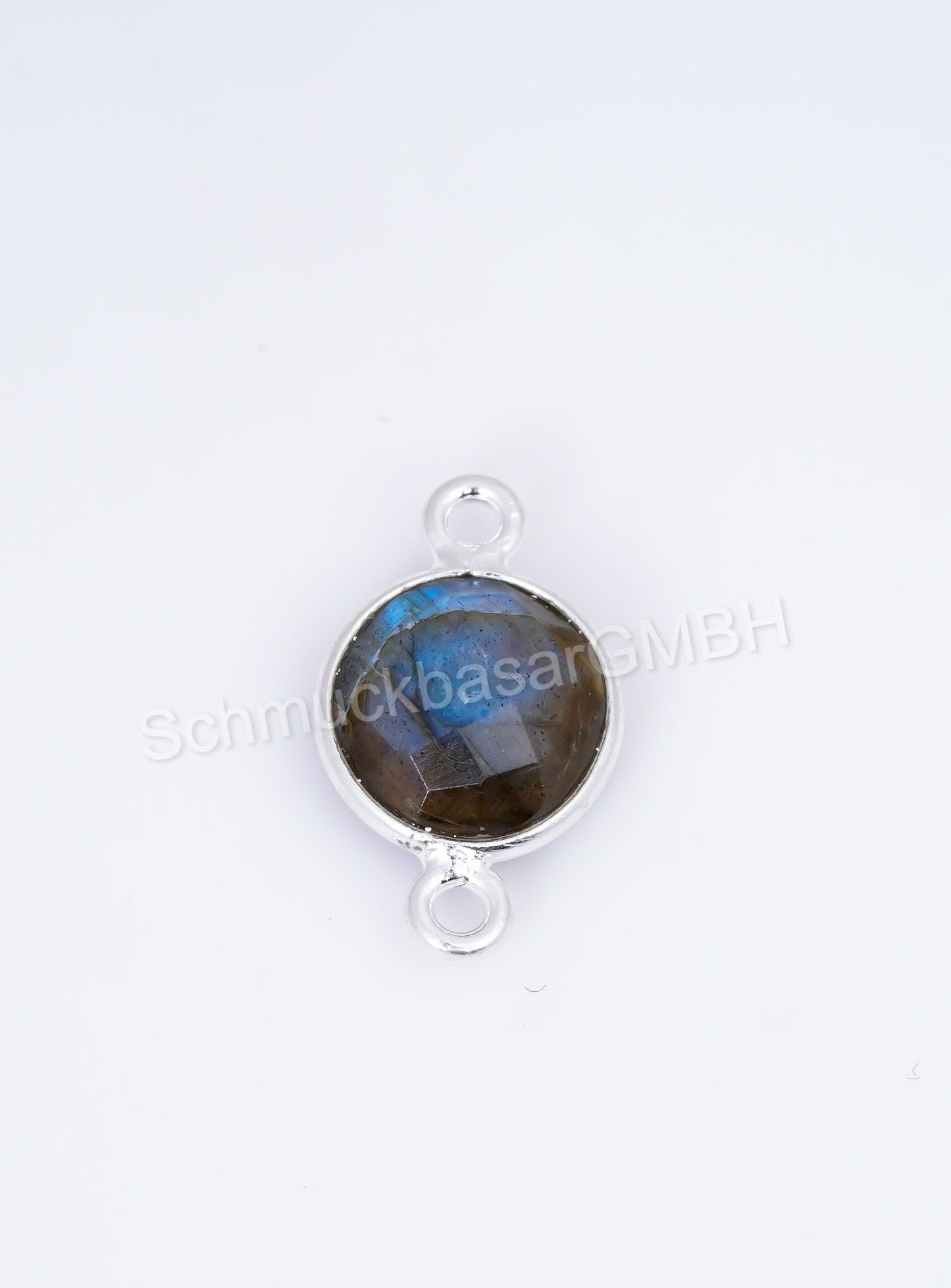 8 MM LABRADORITE BEZEL CONNECTOR