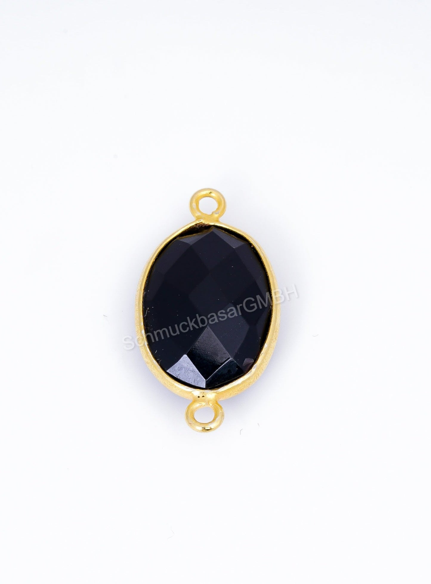 10 X 14 MM  BLACK ONYX BEZEL CONNECTOR