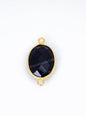 10 X 14 MM  BLACK ONYX BEZEL CONNECTOR