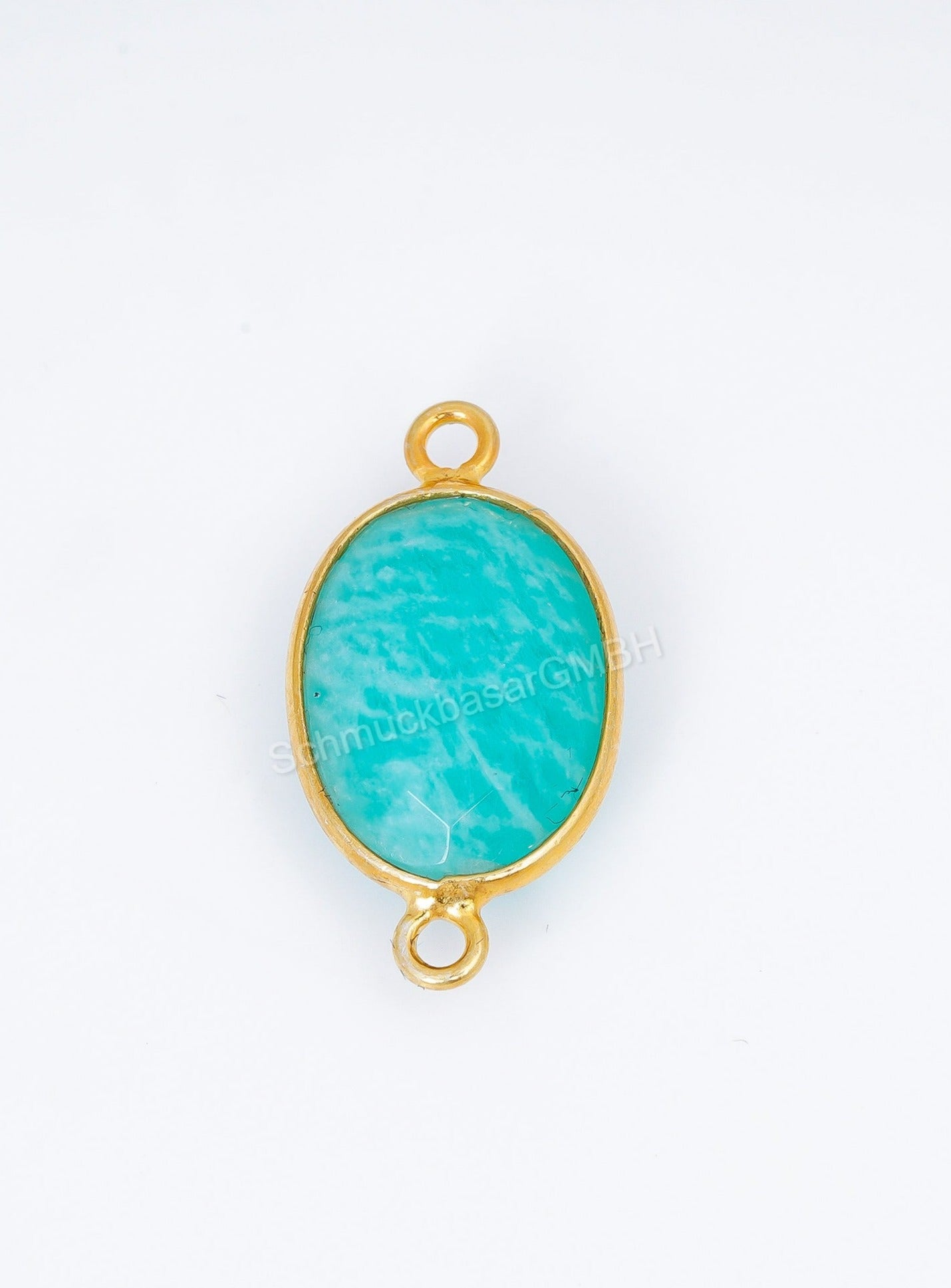 10 X 14 MM  AMAZONITE BEZEL CONNECTOR