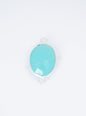 10 X 14 MM  AQUA CHALCEDONY BEZEL CONNECTOR