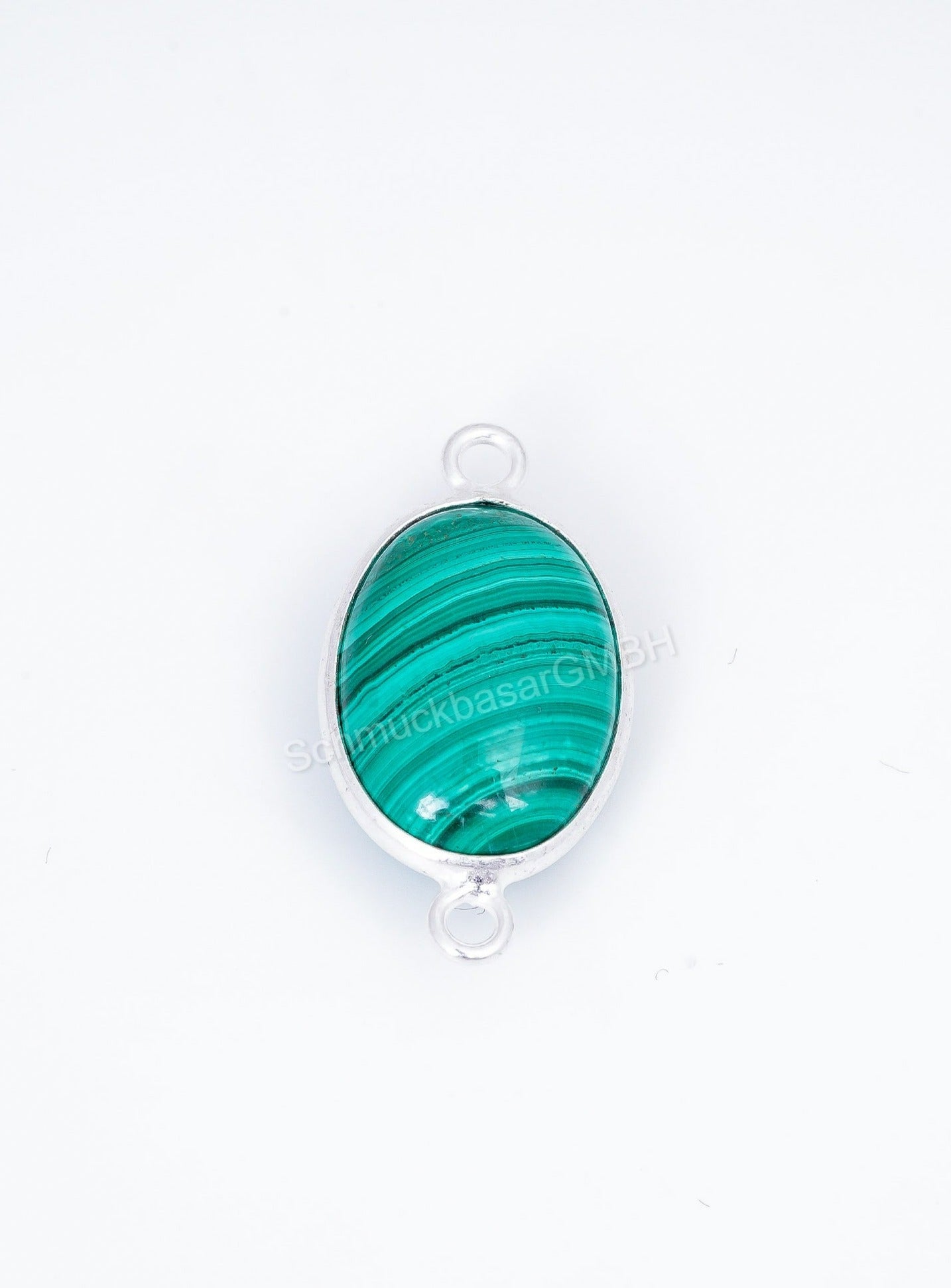 10 X 14 MM  MALACHITE BEZEL CONNECTOR