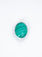 10 X 14 MM  MALACHITE BEZEL CONNECTOR