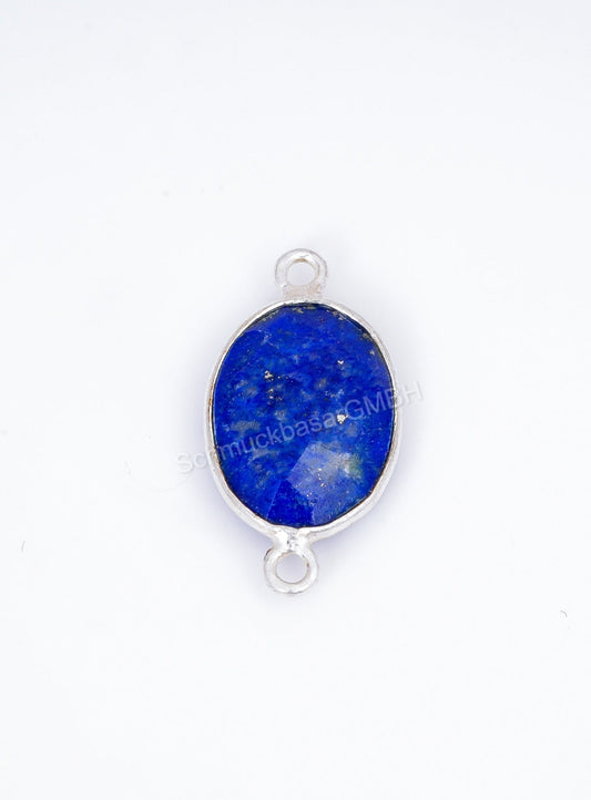 10 X 14 MM  LAPIS LAZULI BEZEL CONNECTOR