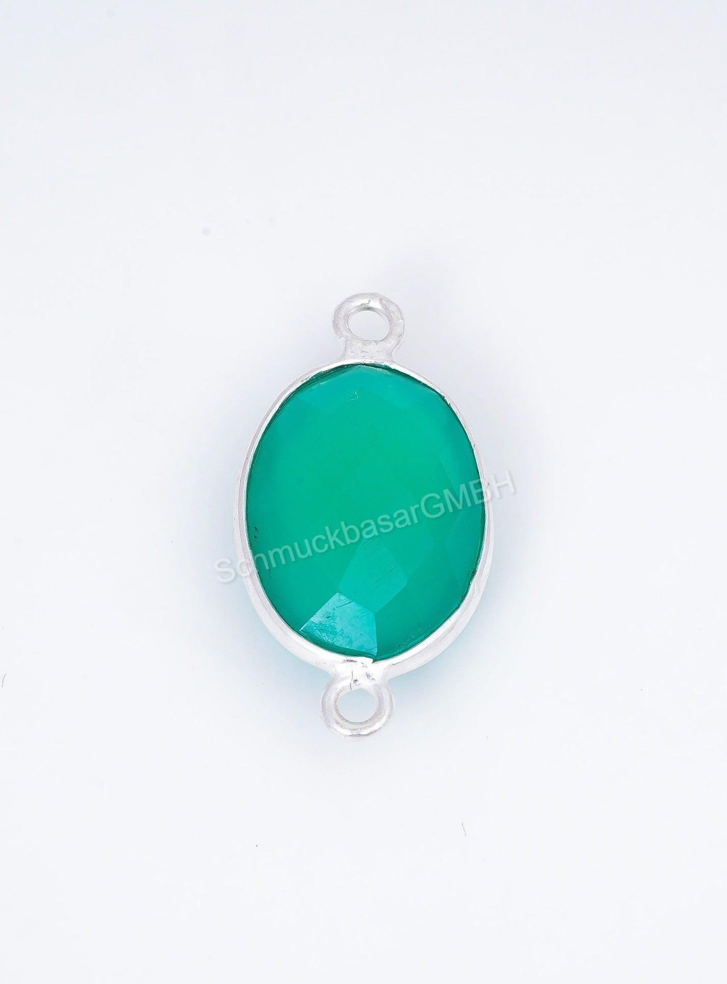 10 X 14 MM  GREEN ONYX BEZEL CONNECTOR