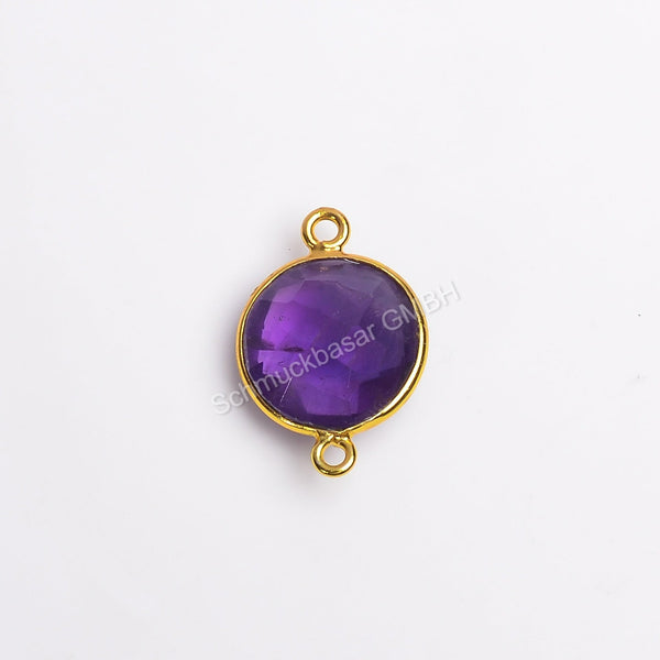 12 MM AMETHYST BEZEL CONNECTOR