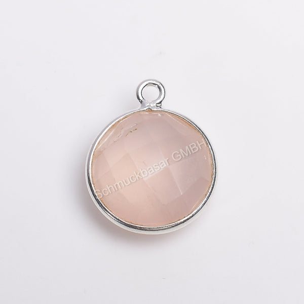 12 MM ROSE QUARTZ BEZEL CONNECTOR