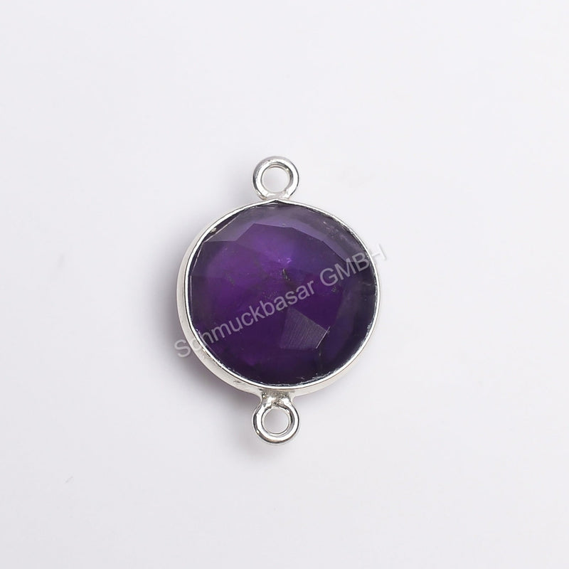 12 MM AMETHYST BEZEL CONNECTOR