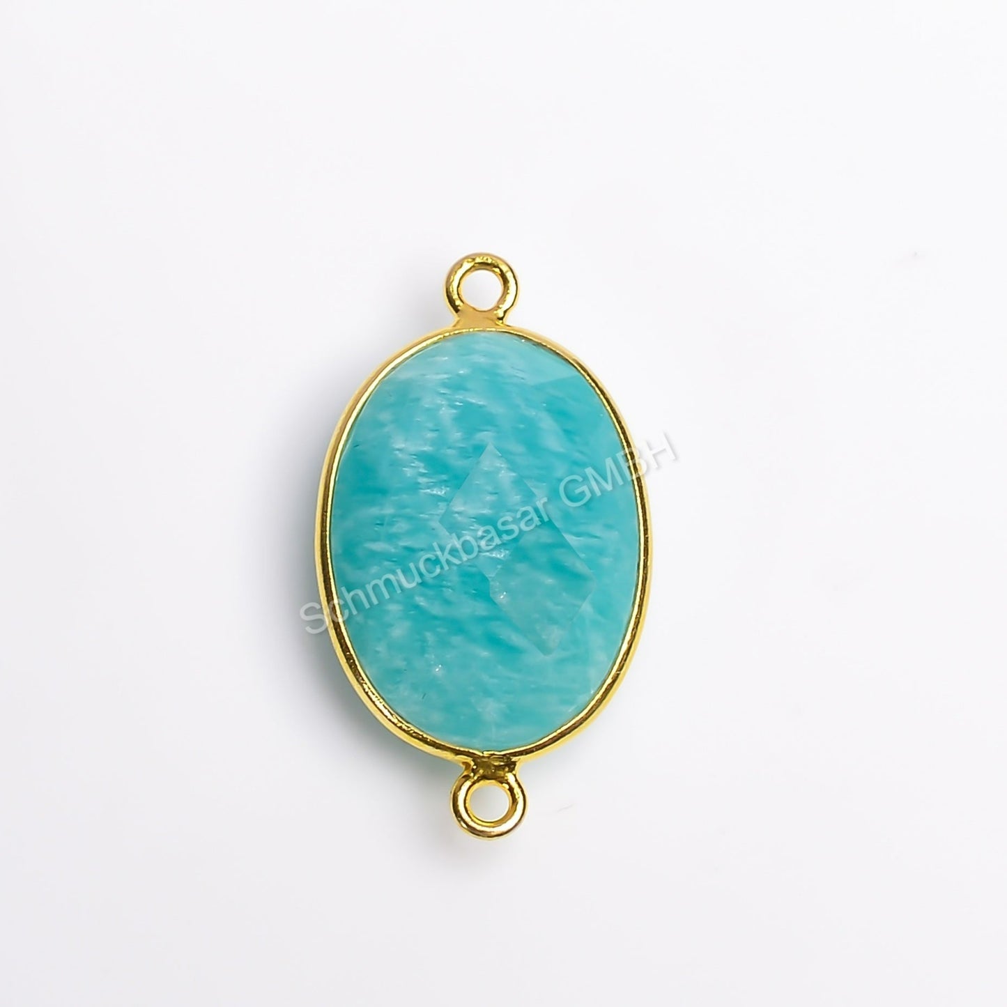 13 X 18 MM  AMAZONITE BEZEL CONNECTOR